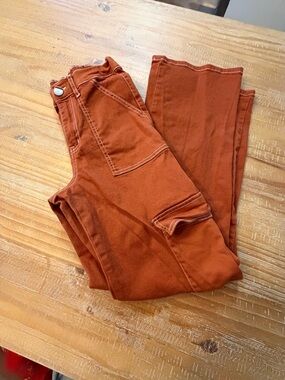 Forever 21 Women's Rust Orange Flare Jeans